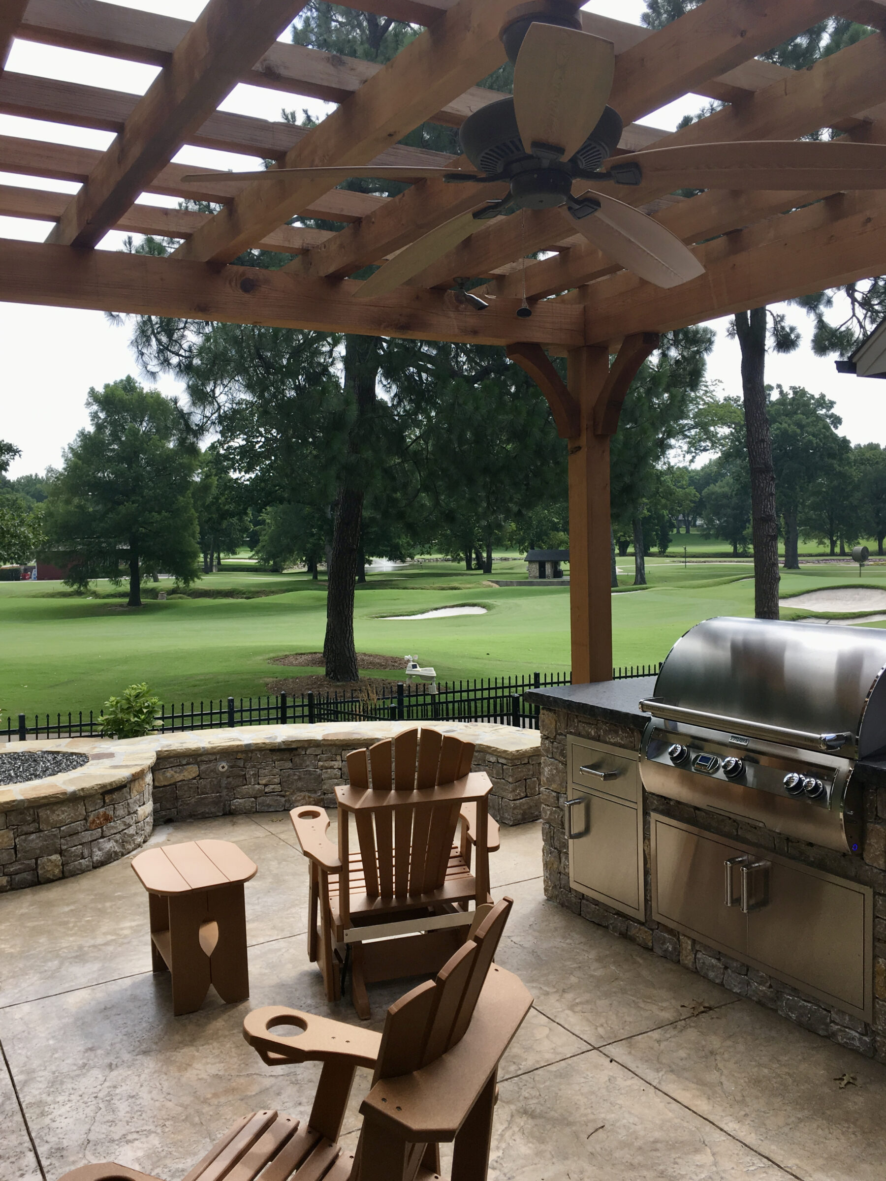 Golfing, Grilling, and Chilling on a New Custom Patio in Tulsa