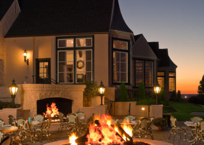 Outdoor fire pit house